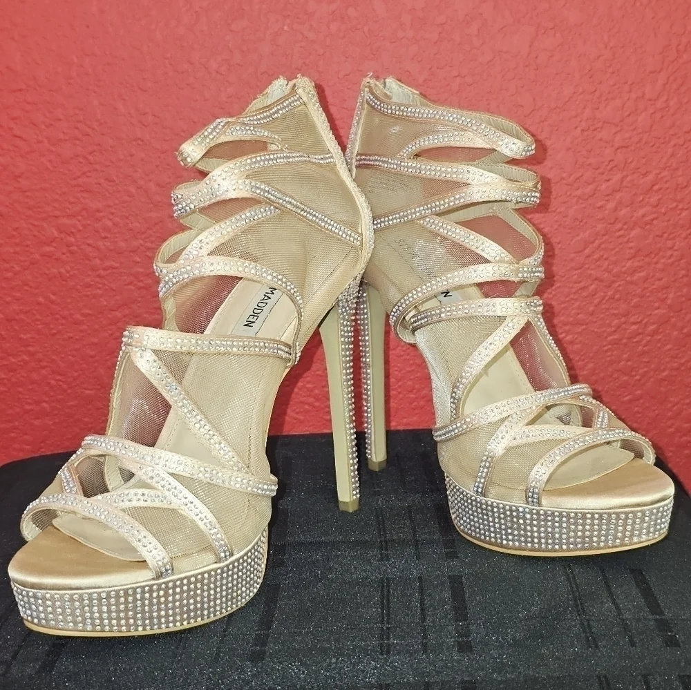 Steve Madden Sequin Stiletto Heels, women's size 8.5B_3